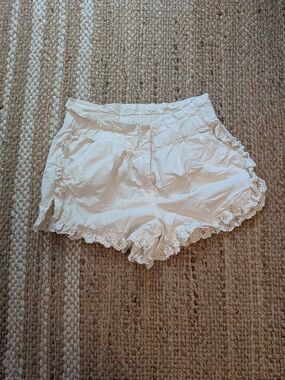 Sea NY White Lace-Trim Women’s Casual Shorts